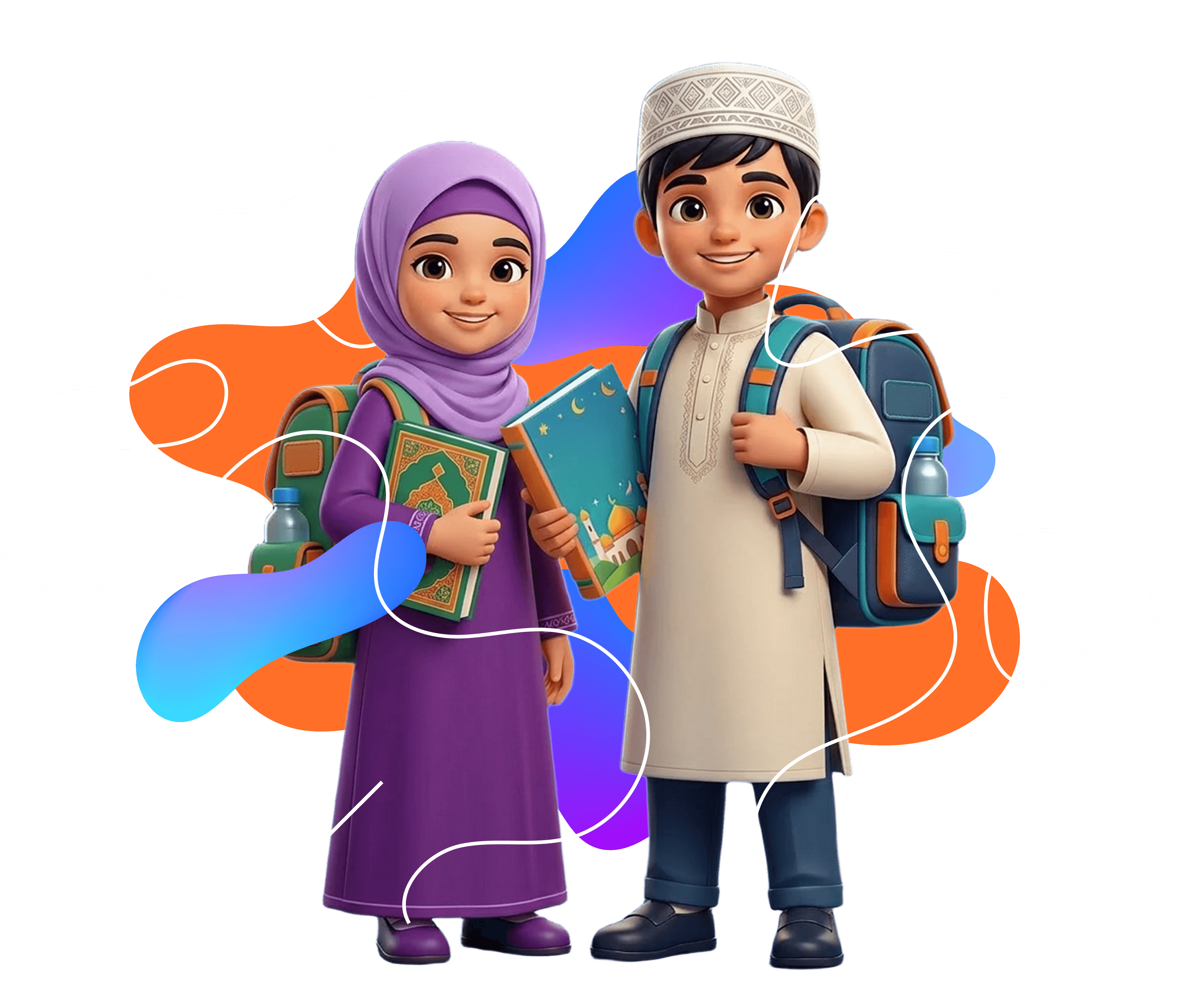 Students learning with Al-Birr Schools
