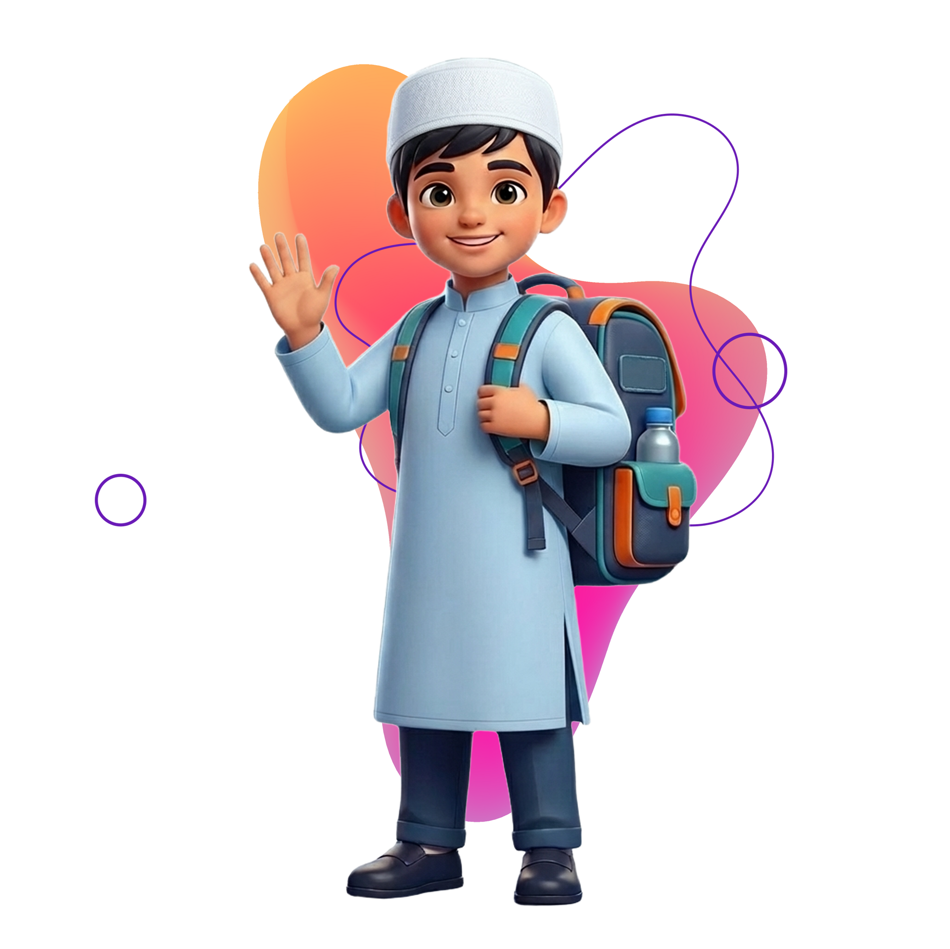 Student Waving